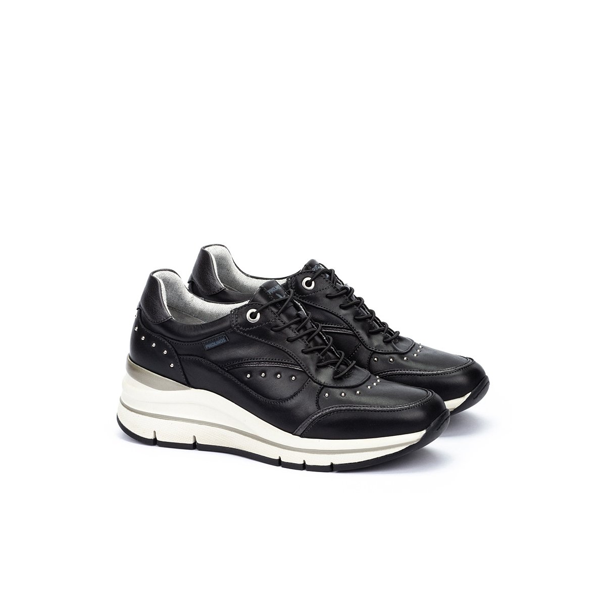 Baskets cuir Girona black, PIKOLINOS