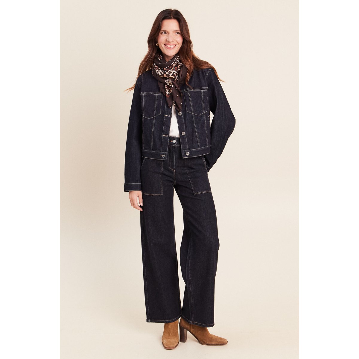 Jean taille haute denim brut, BREAL