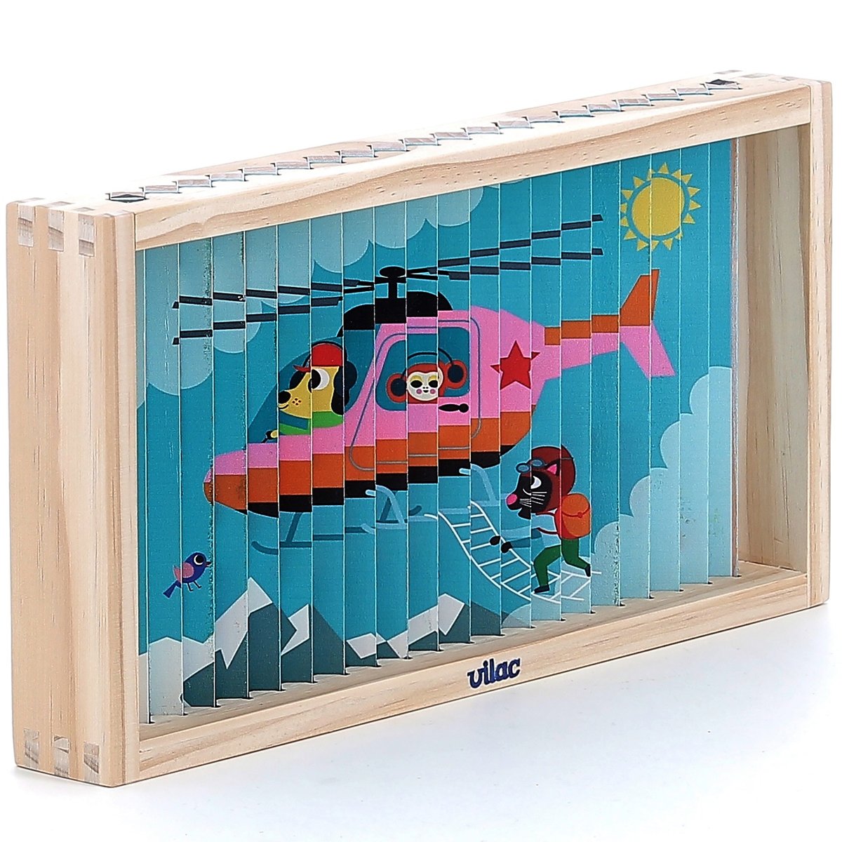 Puzzle 4D Les transports bleu, VILAC