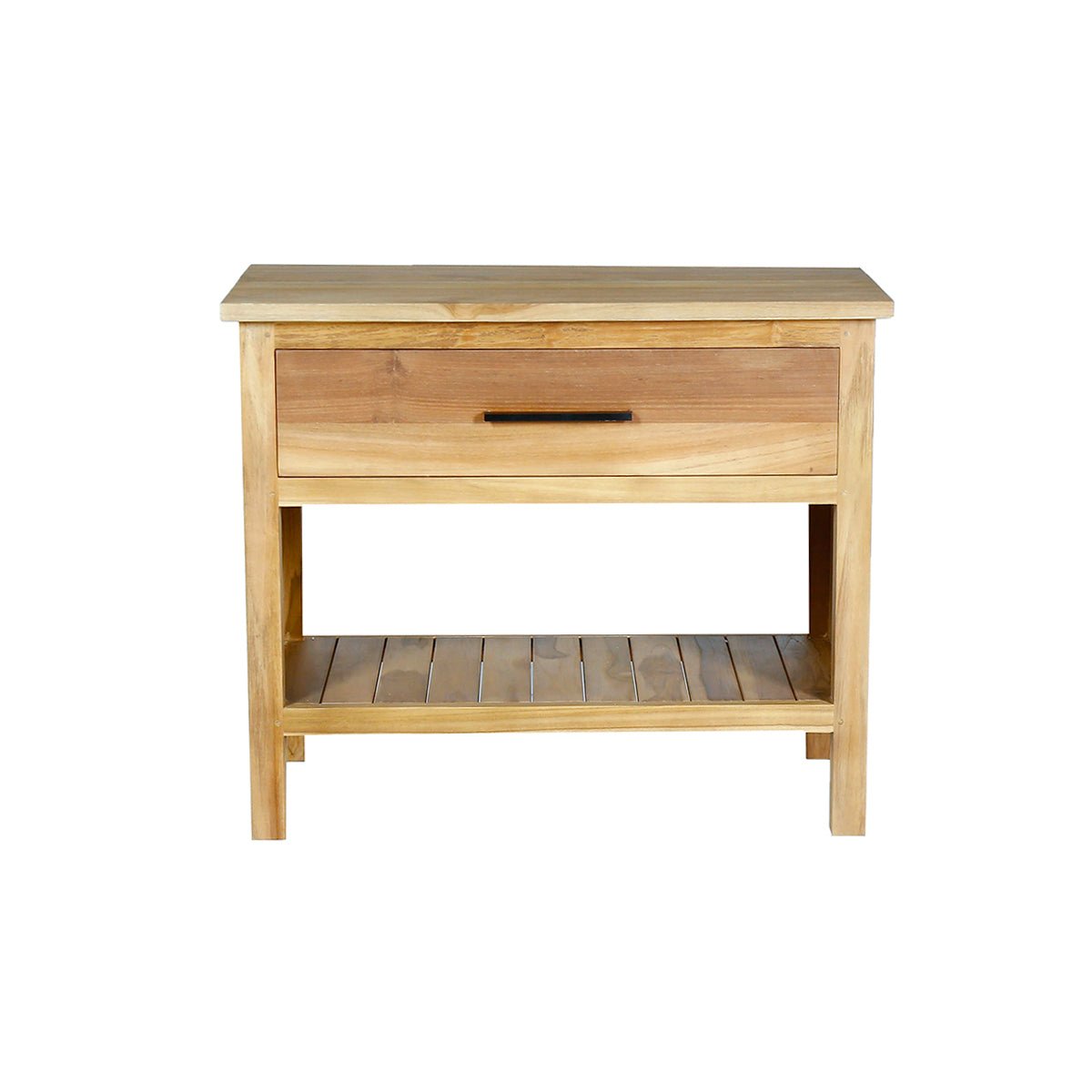 Meuble de salle de bain en teck massif 90 cm MARLI naturel, BERAH GETAH