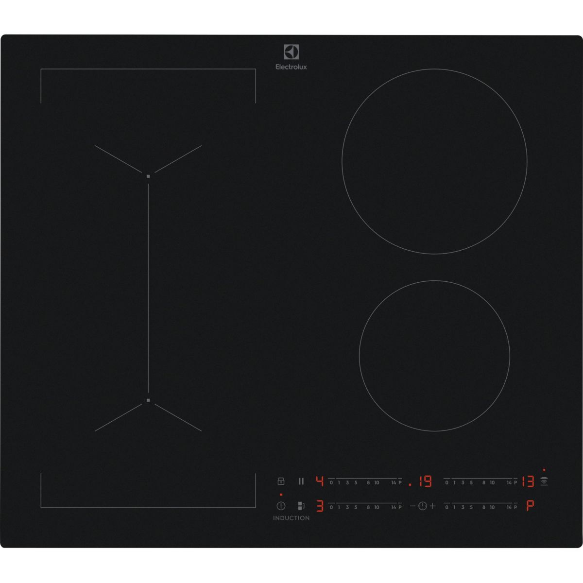Plaque induction EIV63443CT SaphirMatt SE- Anti-rayures et Zone Flex couleur unique, ELECTROLUX