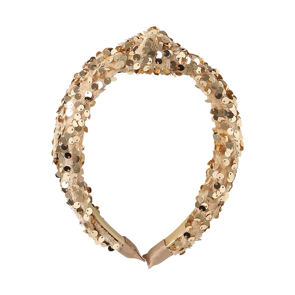 Serre-tête à sequins doré, VERTBAUDET