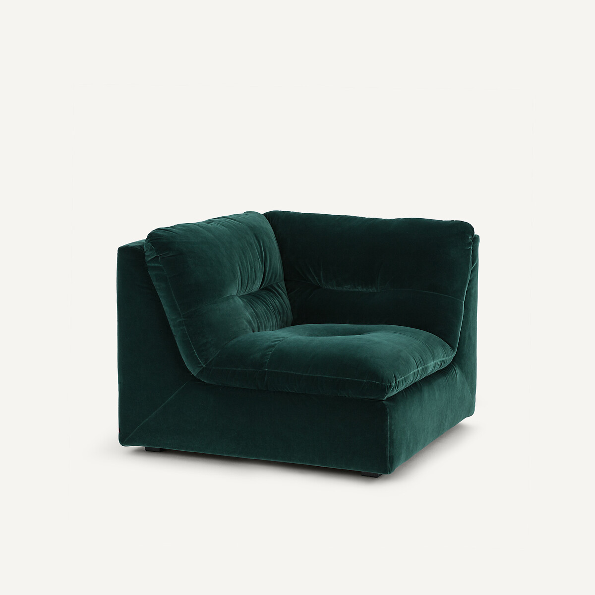 Angle 90° modulable en velours, GIULIANO vert tsar, AM.PM