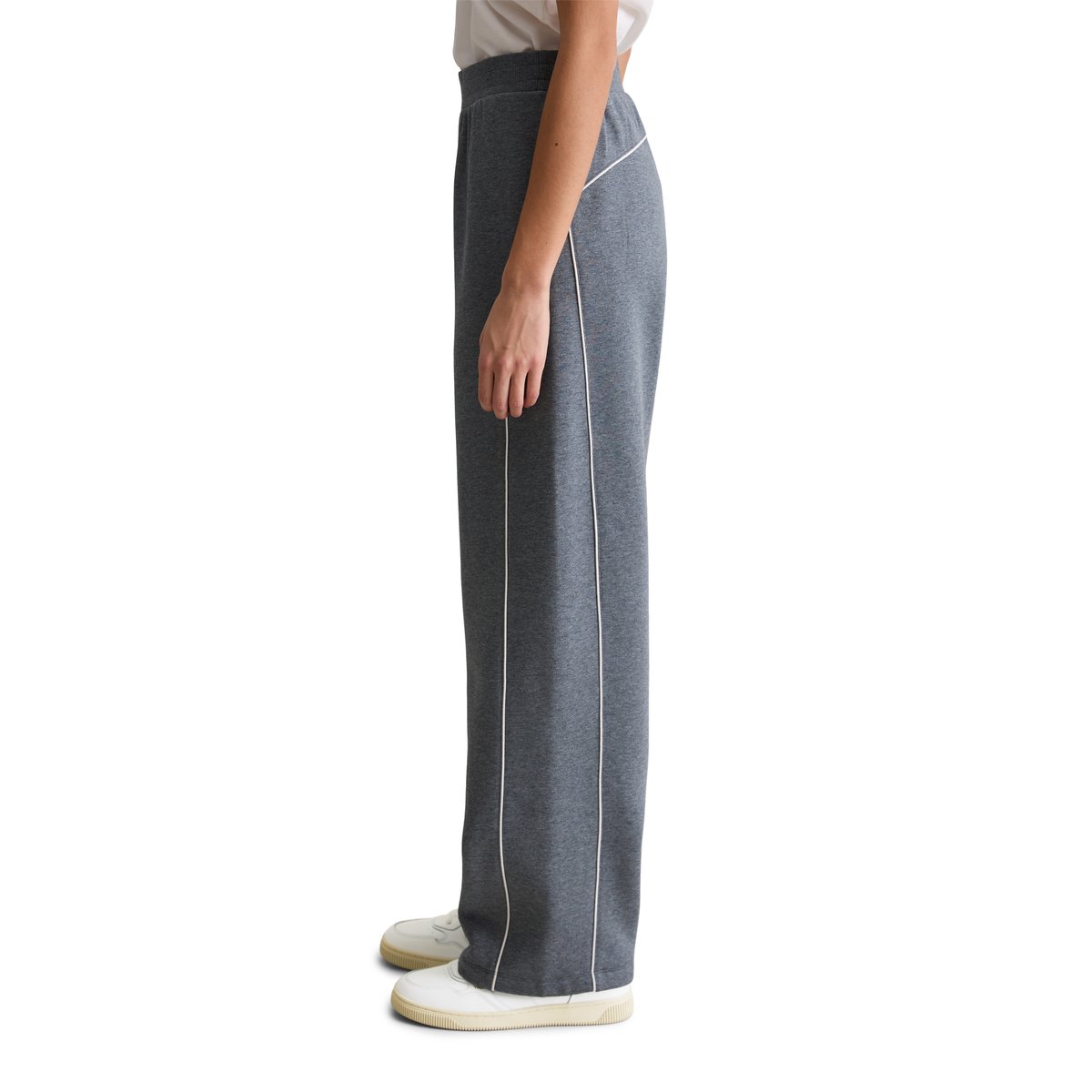 Sweatpants relaxed en mélange de coton organique gris, MARC O’POLO DENIM