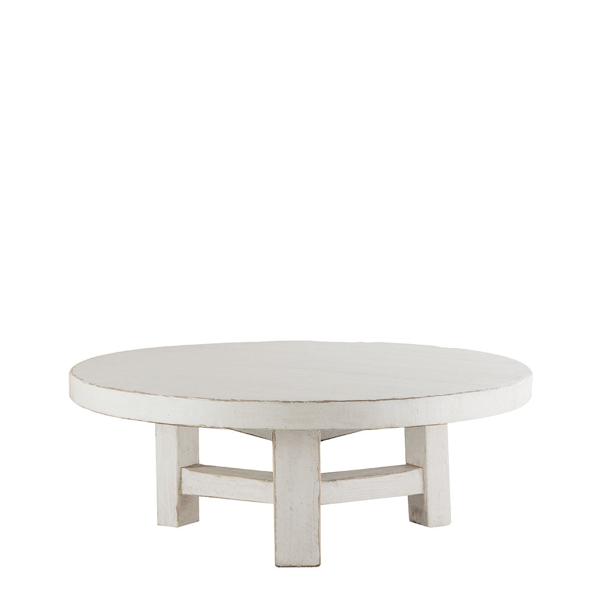 Table basse BAO orme recyclé blanc, BLANC D’IVOIRE