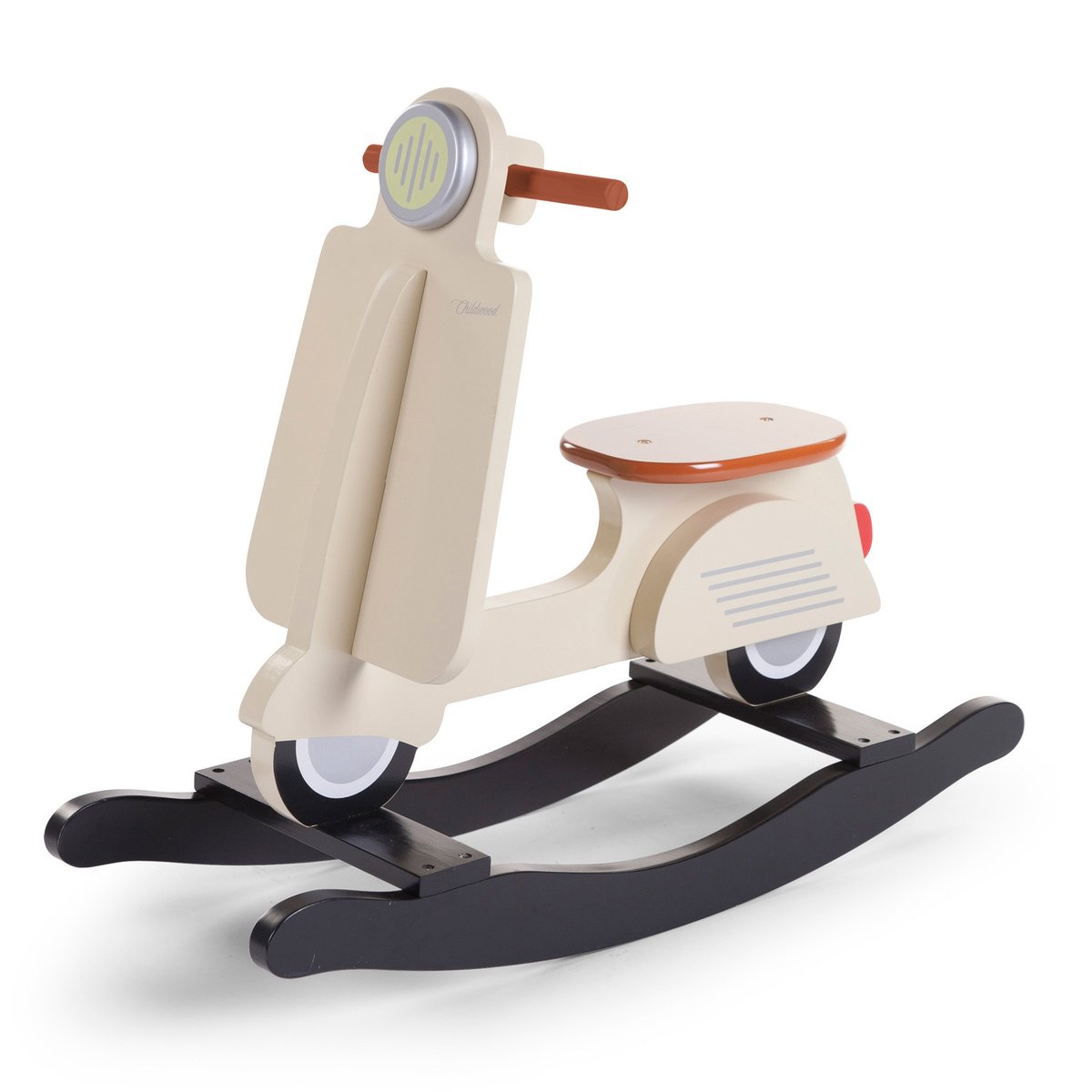 Trottinette cheval à bascule beige crème, CHILDHOME