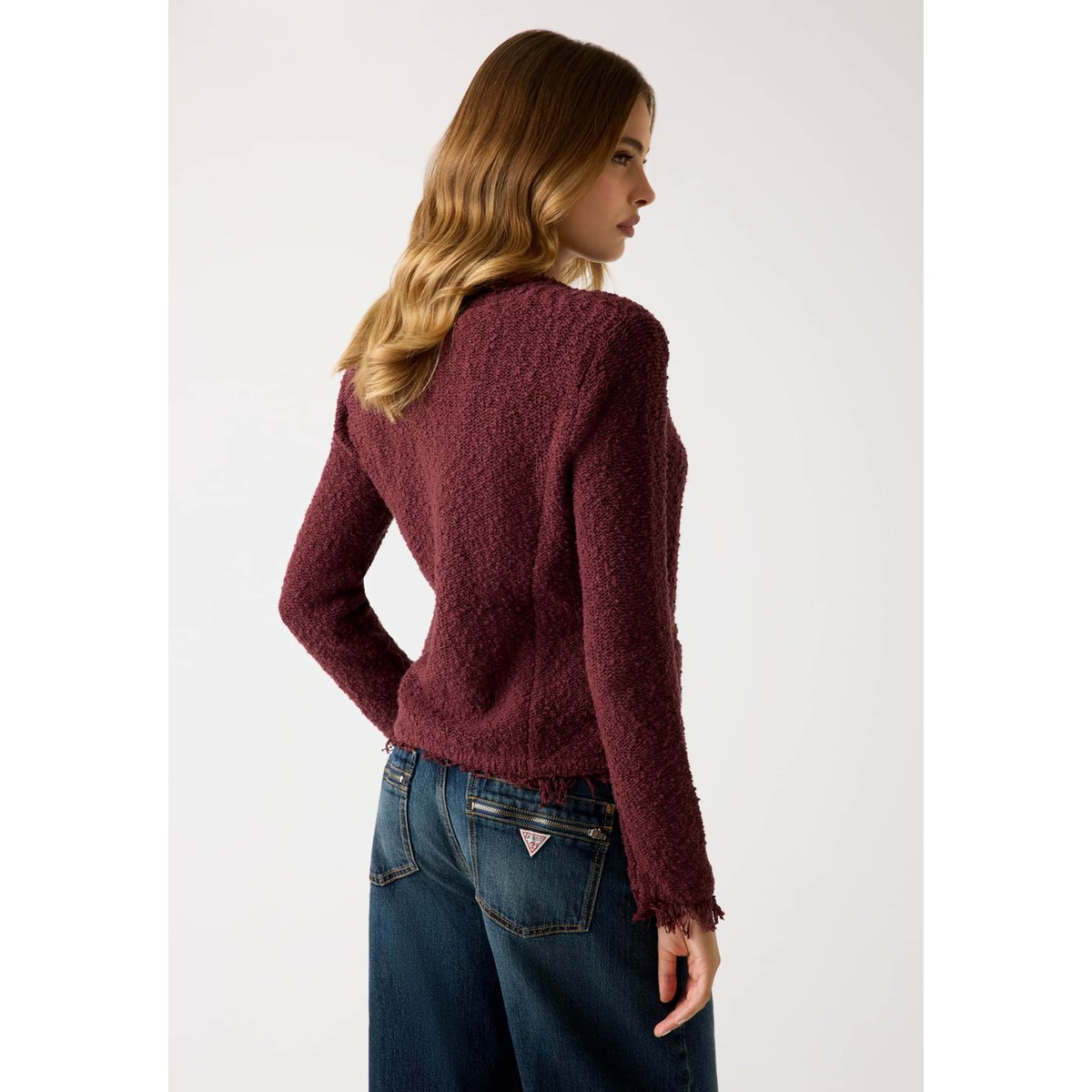 Veste Maille bordeaux, GUESS