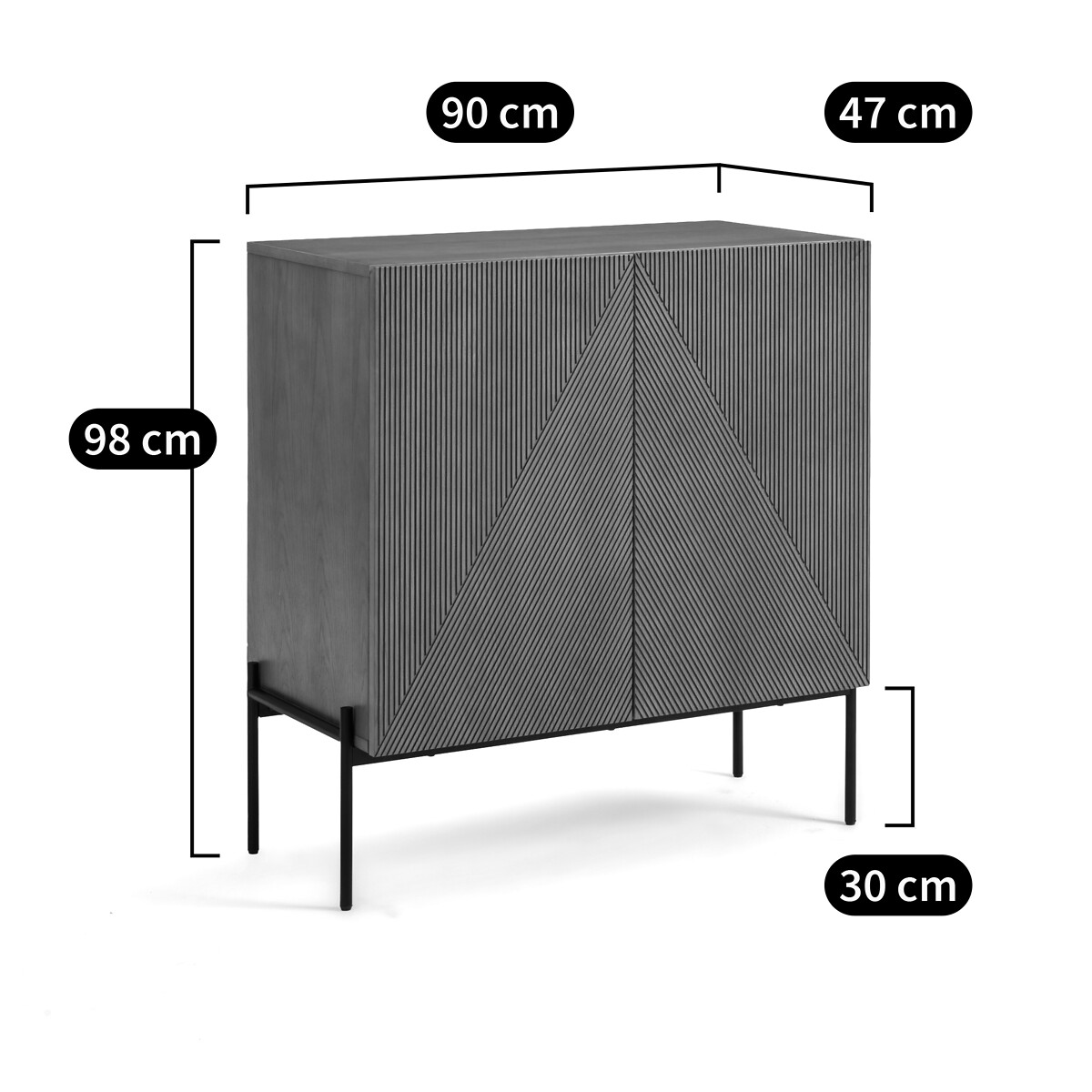 Mobile bar vintage, Lodge tinto noce, LA REDOUTE INTERIEURS