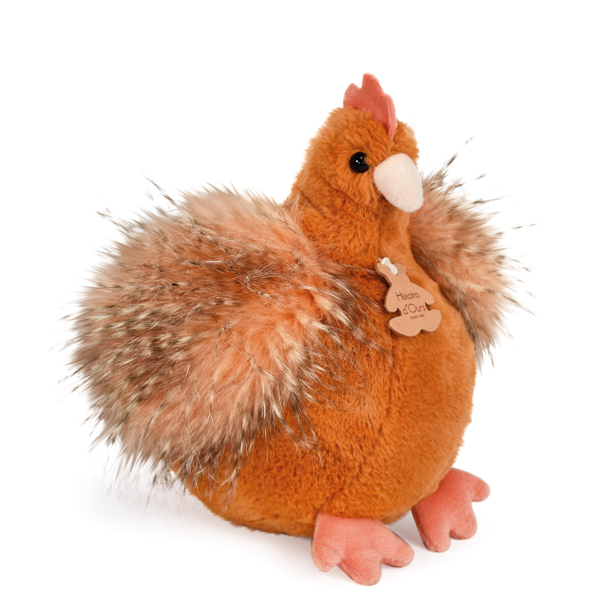 Peluche poulette petit modèle 20 cm orange, HISTOIRE D'OURS