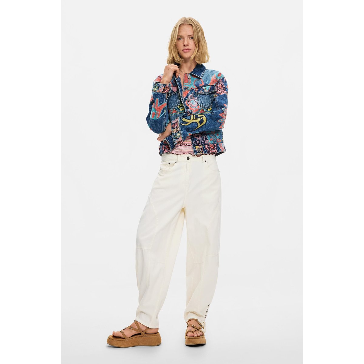 Veste imprimée 100 % coton bleu clair, DESIGUAL