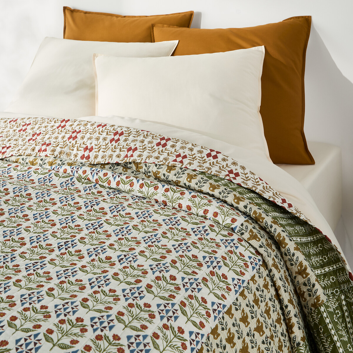 Colcha de algodón acolchado, estampada, Rosarius estampado, LA REDOUTE INTERIEURS