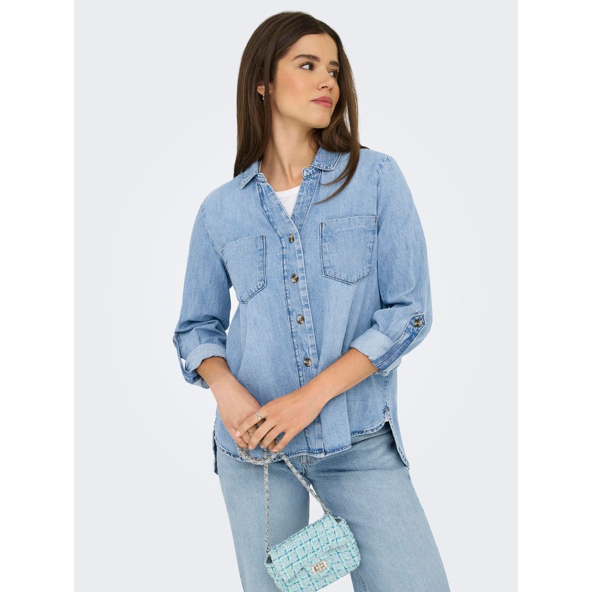 Chemise En Denim light blue denim, ONLY
