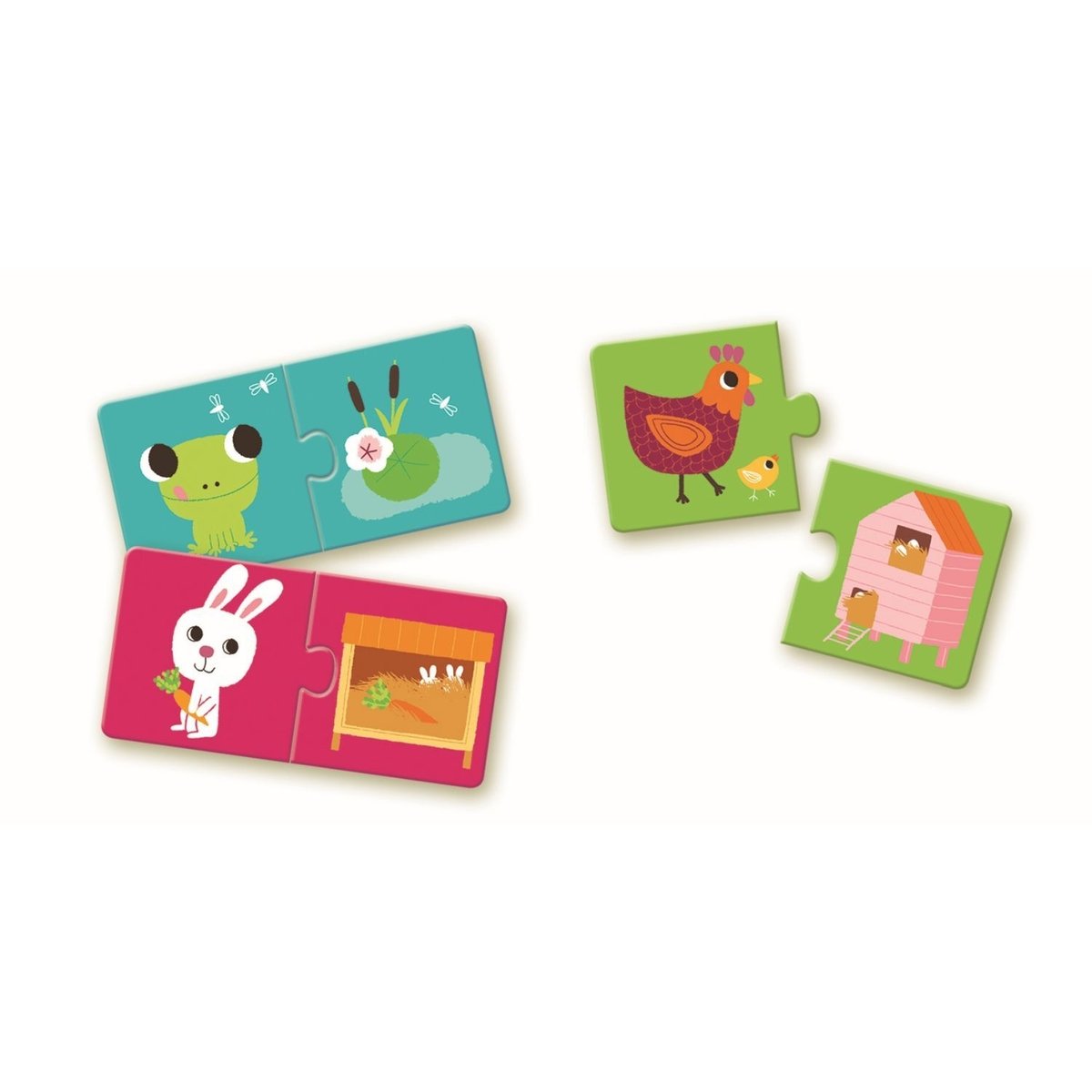 Puzzle duo Habitat multicolore, DJECO