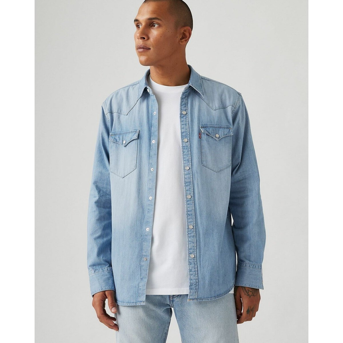 Chemise en jean Barstow Western bleu ciel, LEVI'S