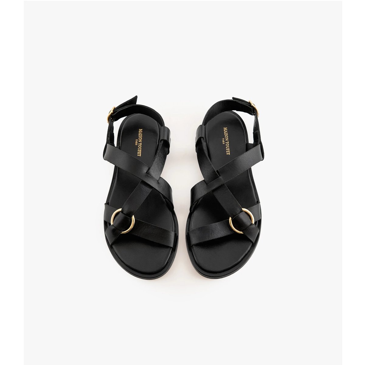 Sandale Cuir lisse MAELYS noir, MAISON TOUFET