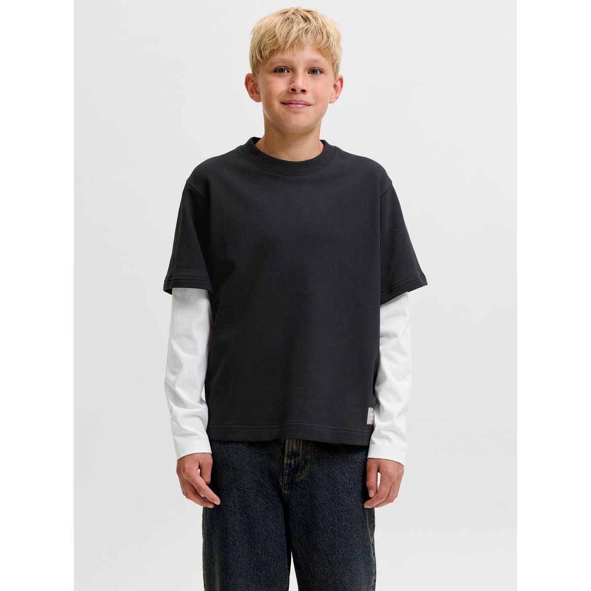 Sweat-Shirt black 1, JACK & JONES JUNIOR