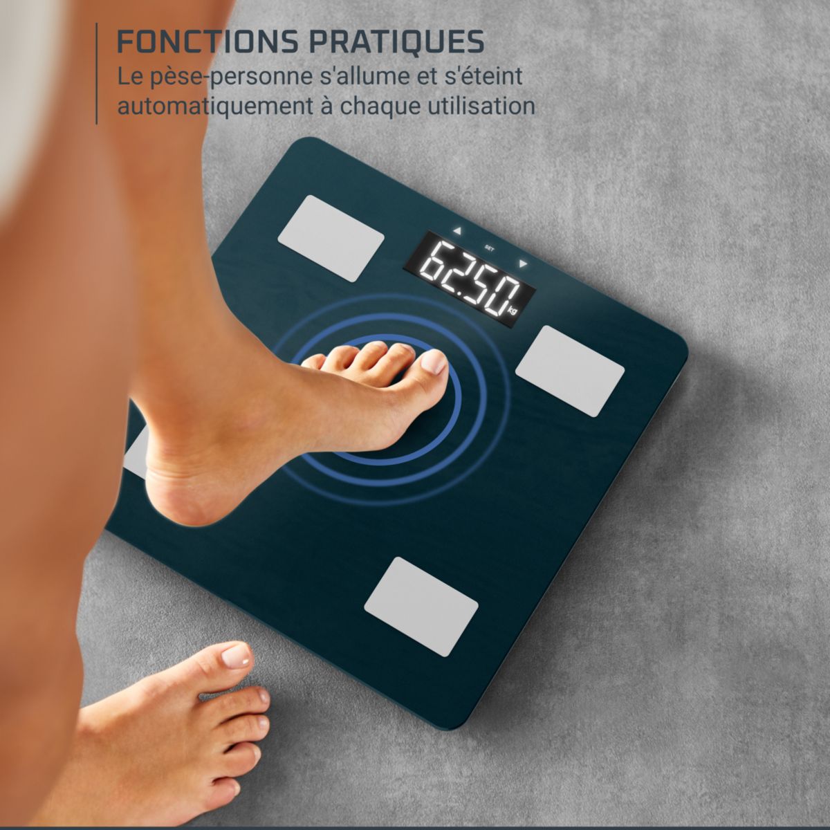 Pèse personne impédancemètre BODY UP 2.0 couleur unique, ROWENTA