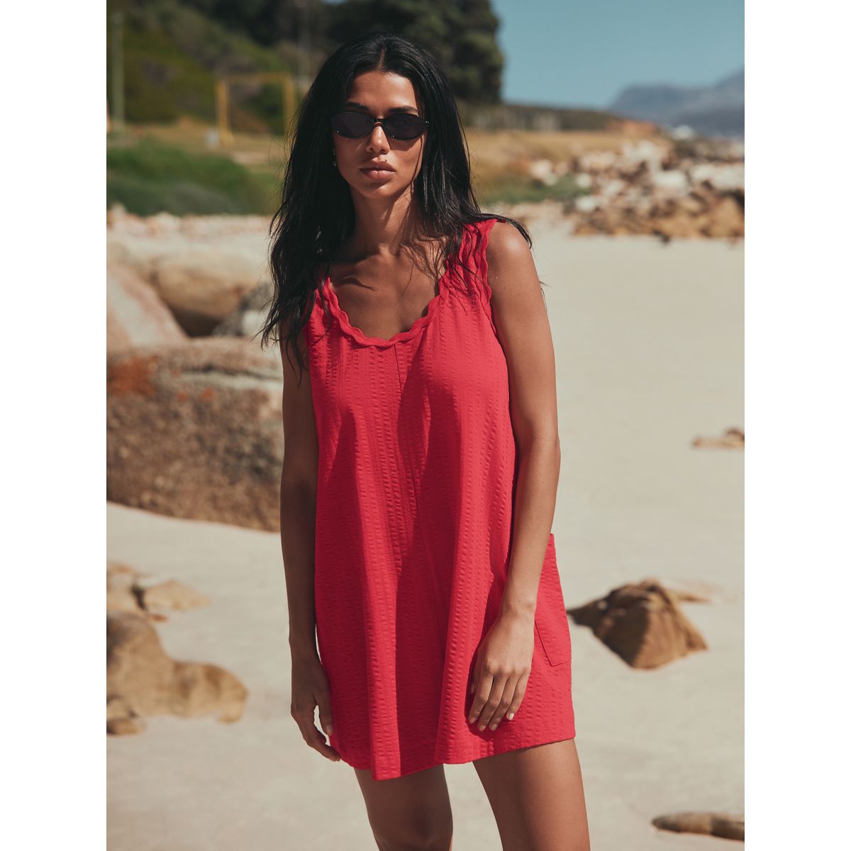 Combi-short en jersey à brodure croquet rouge, NEXT
