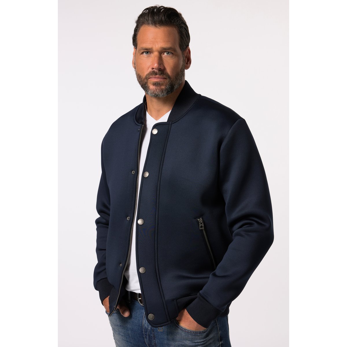 Veste en tissu cuba bleu marine, JP1880