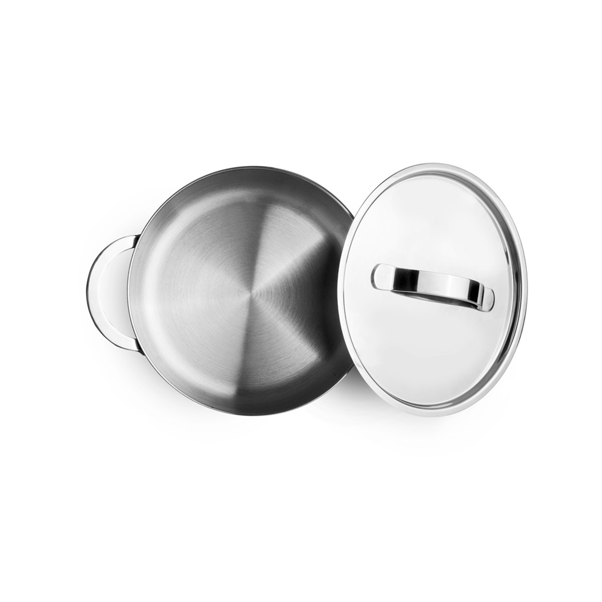Plat rond avec couvercle triply 14 cm argent / métallique, IBILI