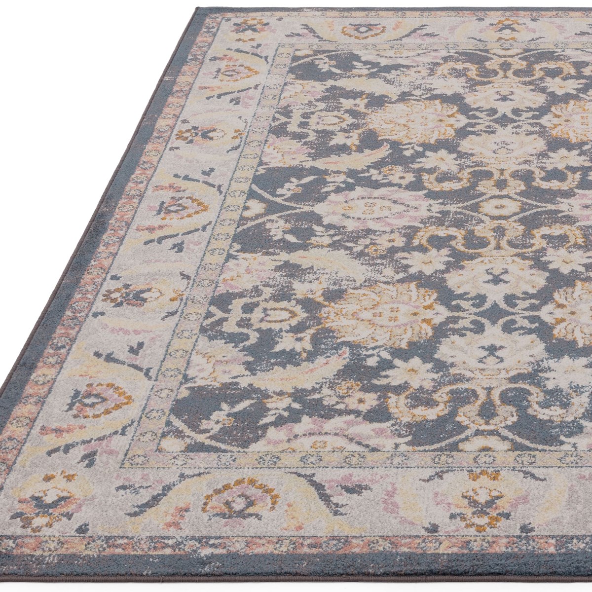Tapis salon et chambre style oriental HARFA noir, NOVATREND