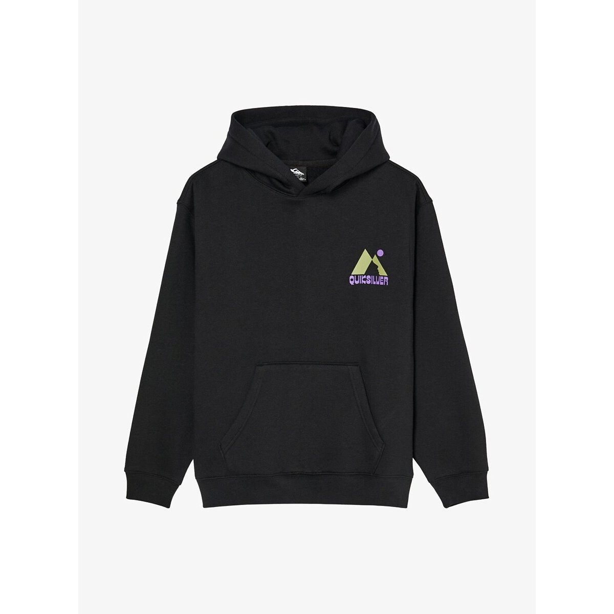 Sweat à capuche, en molleton, imprimé dos noir, QUIKSILVER