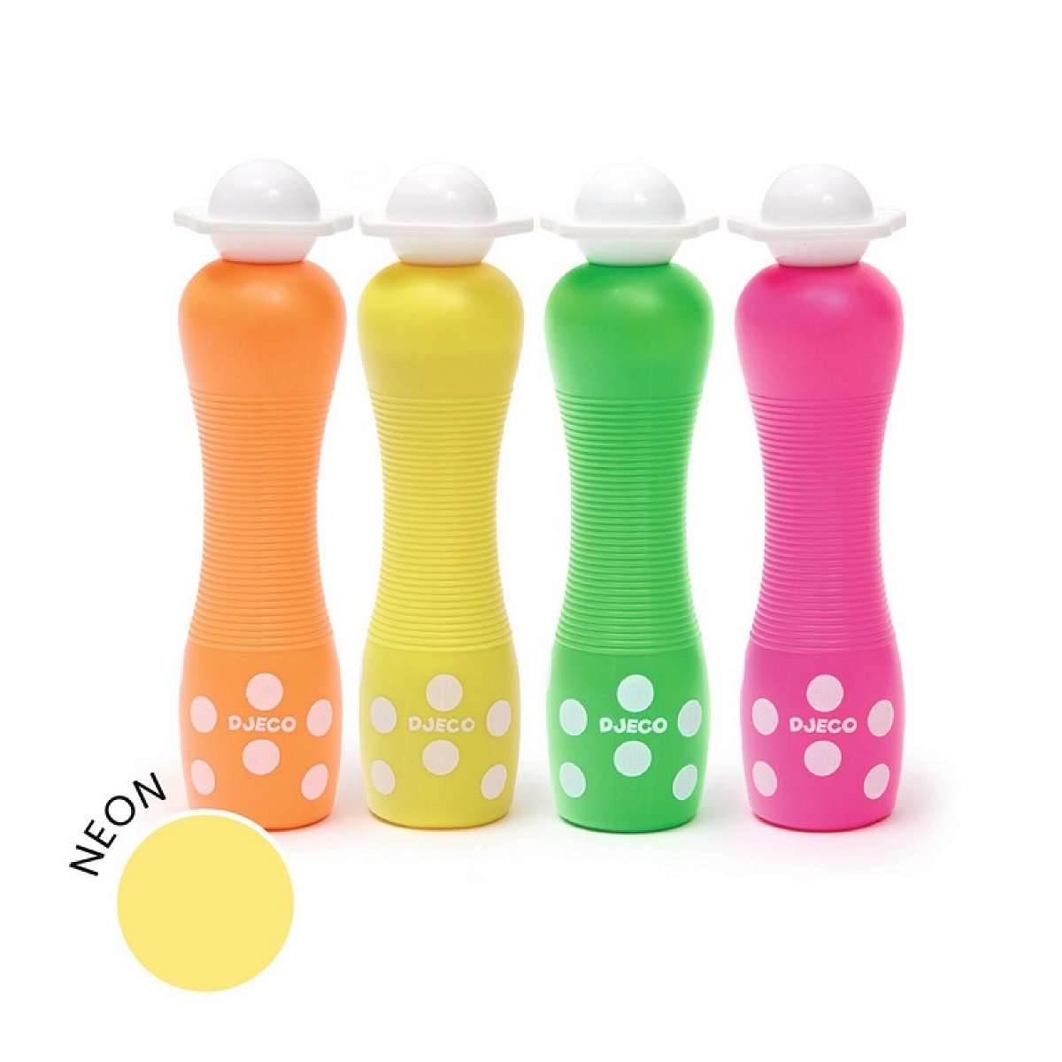 Marqueurs gros pois - Neon couleur unique, DJECO