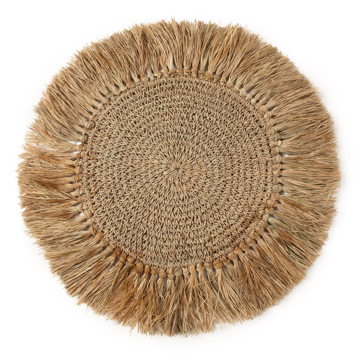 Set de table en raphia, sisal et palmier RAFFIA beige, BAZAR BIZAR
