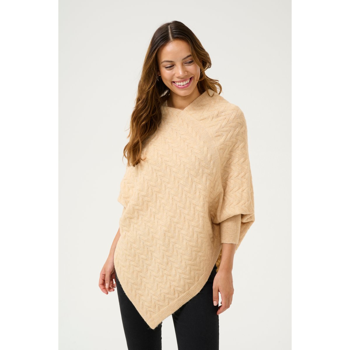 Poncho beige sand dollar, KAFFE