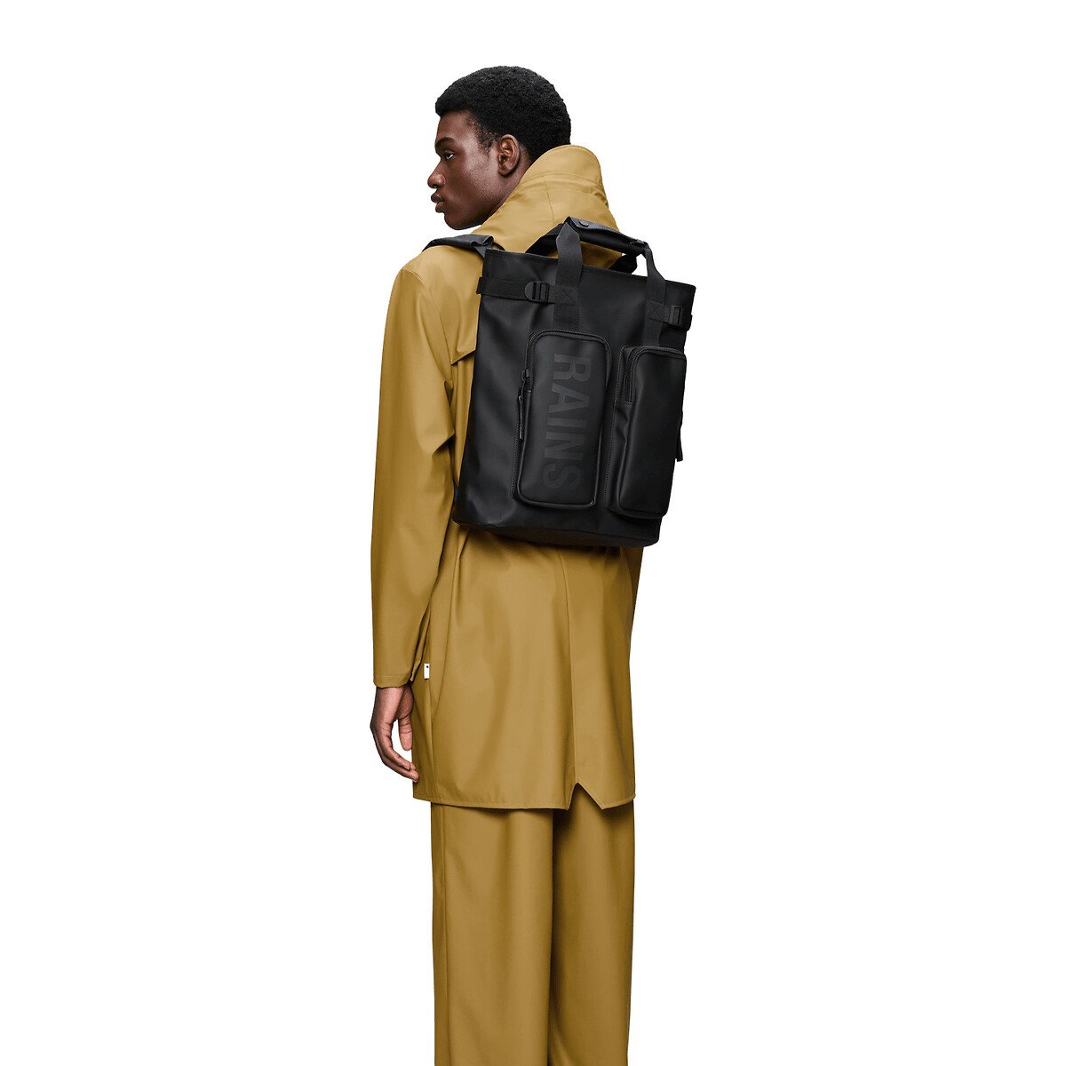 Sac à dos imperméable unisexe, TEXEL TOTE noir, RAINS