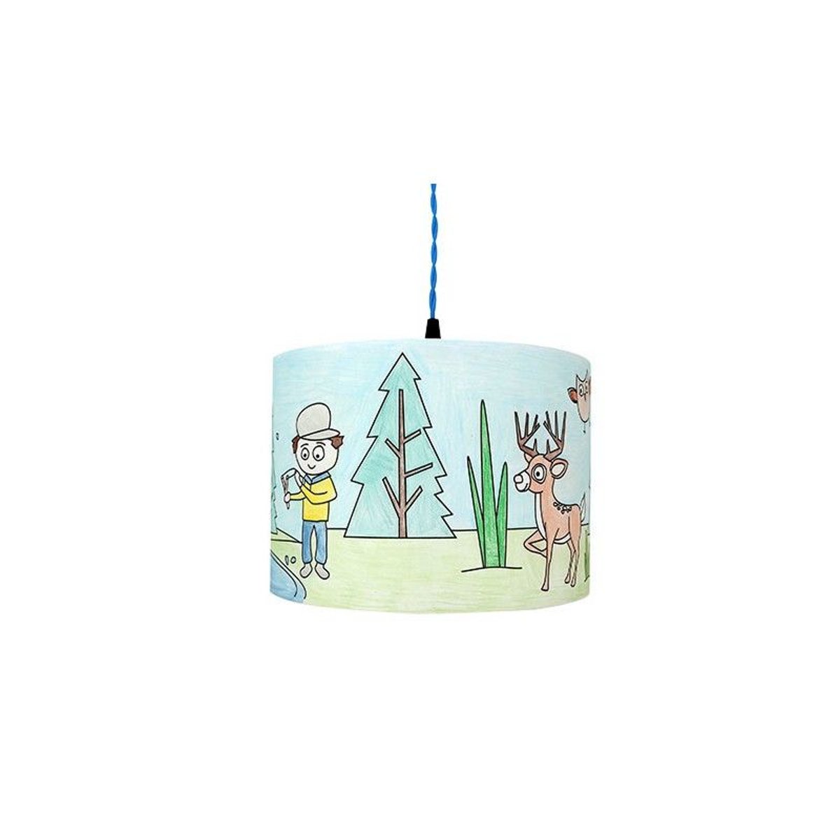 Luminaire à colorier pour enfant Forêt couleur unique, MULLAN LIGHTING