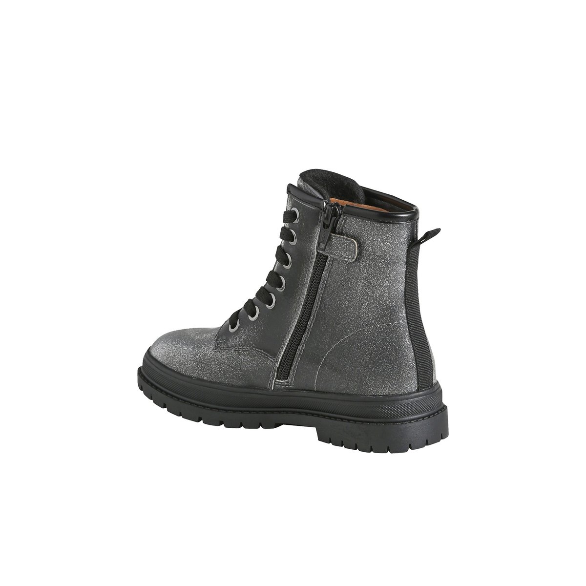 Bottines à lacets argenté, VERTBAUDET