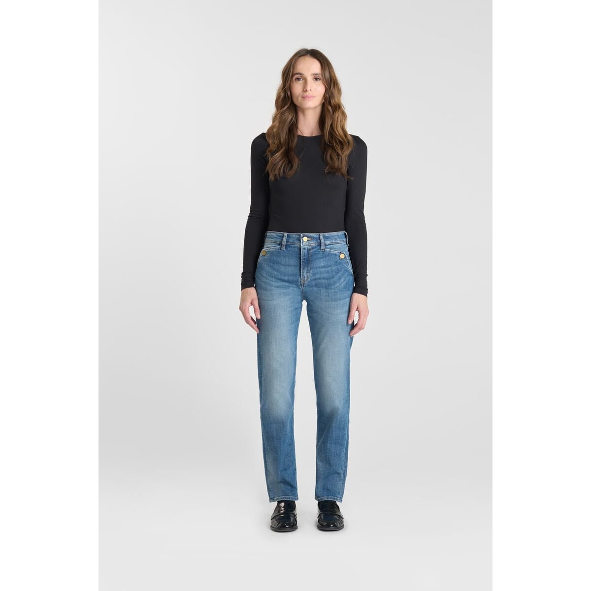 Jeans droite , 7/8ème blue, LE TEMPS DES CERISES
