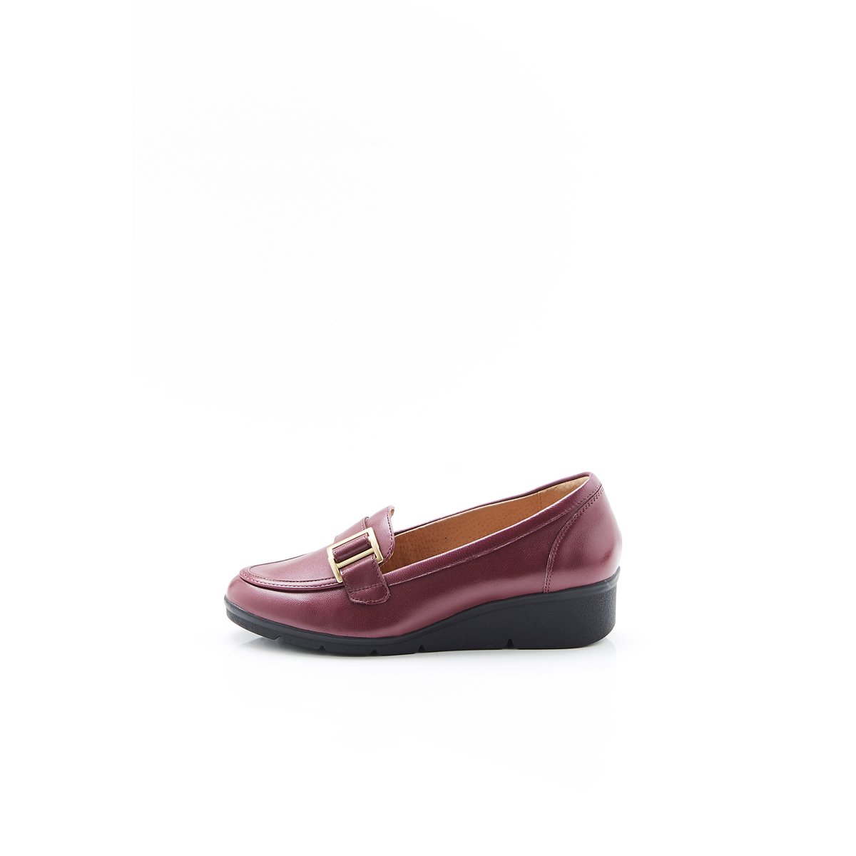 Mocassins compensés Amortyl rouge bordeaux, DAMART