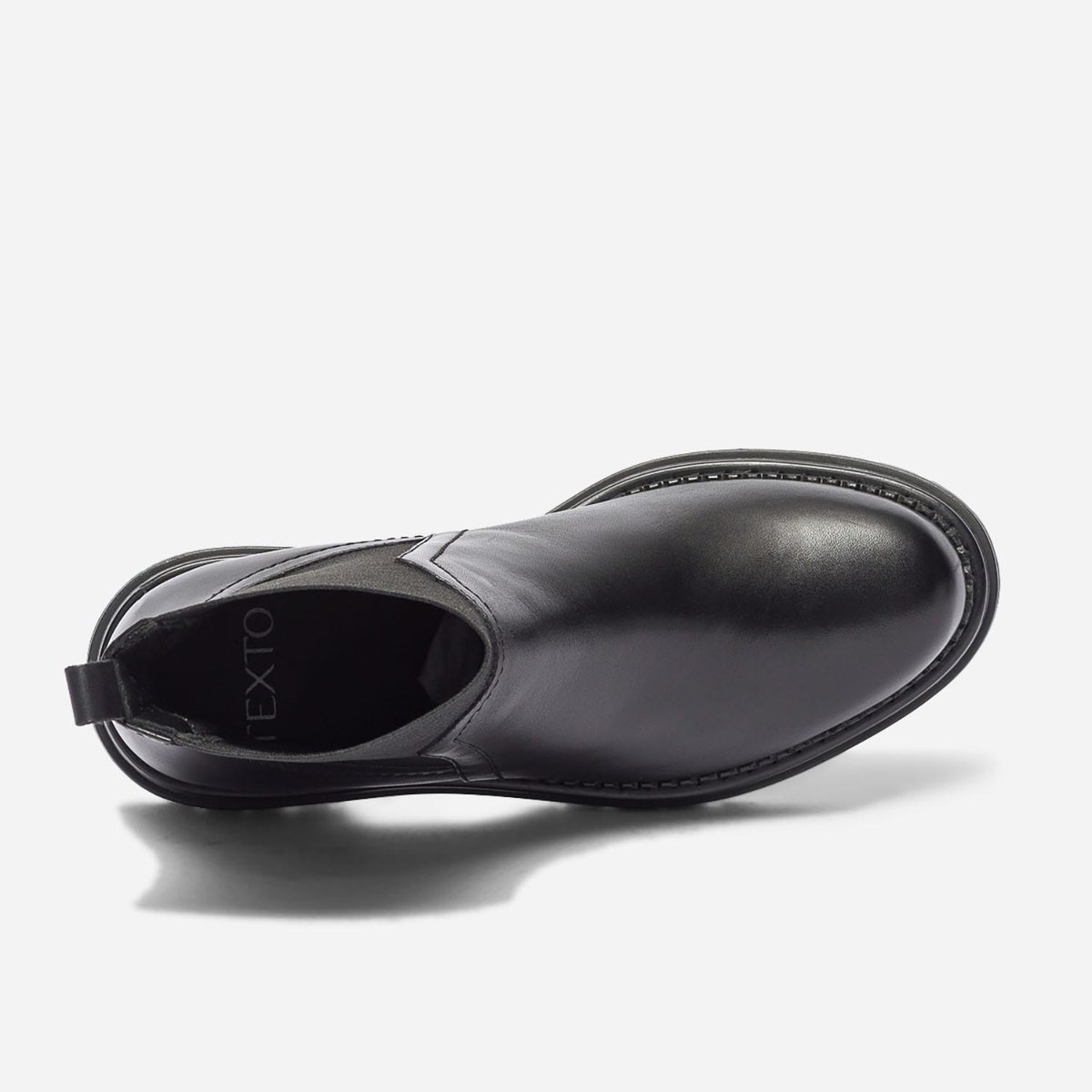 Boots en cuir POEY noir, TEXTO