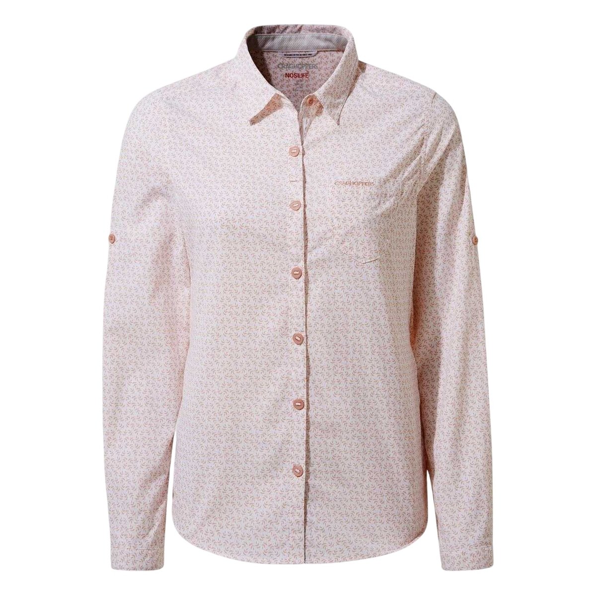 Chemise manches longues motif/style imprimé intégral GISELE rose pâle imprimé intégral, CRAGHOPPERS