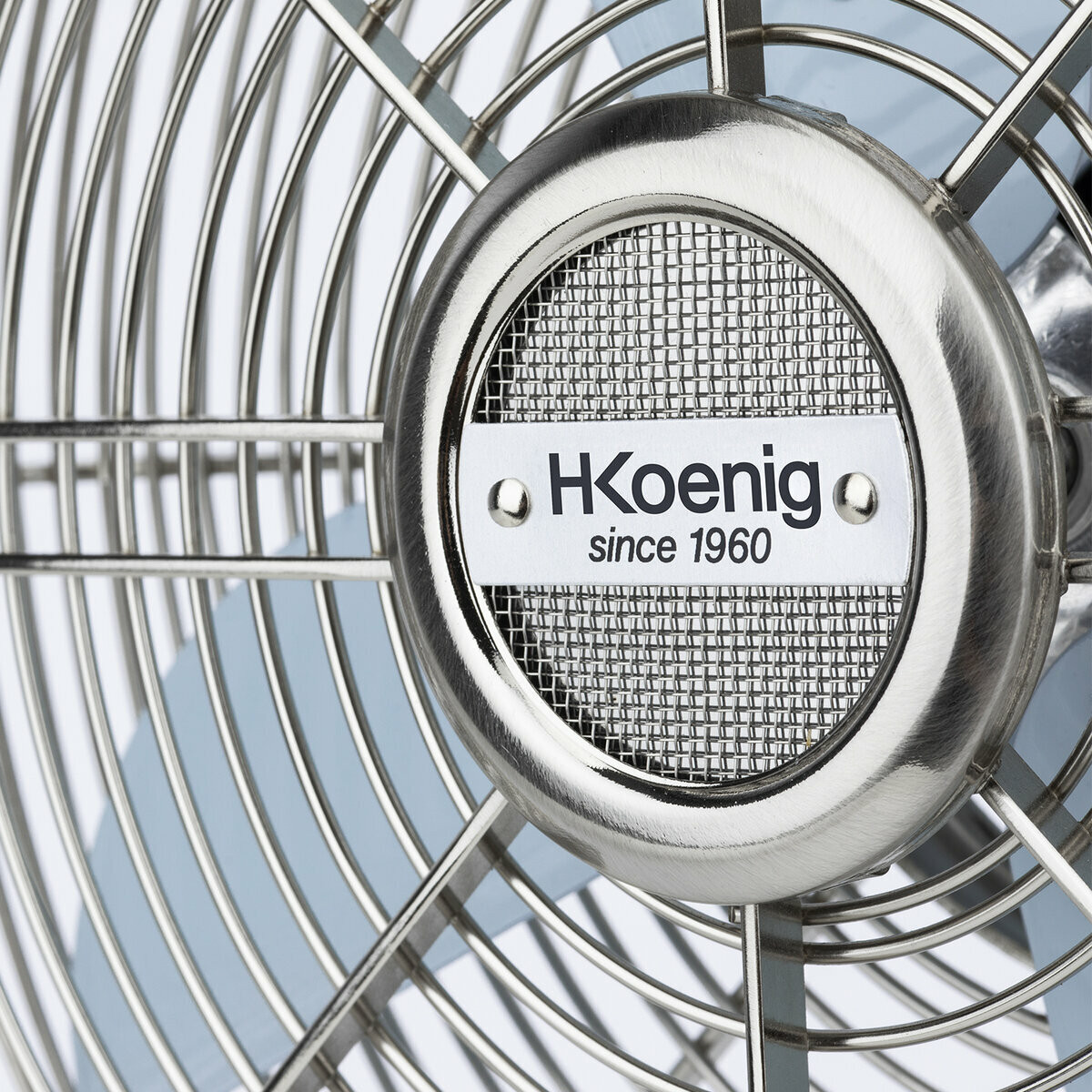 ventilateur design métal - joe50 bleu, H.KOENIG