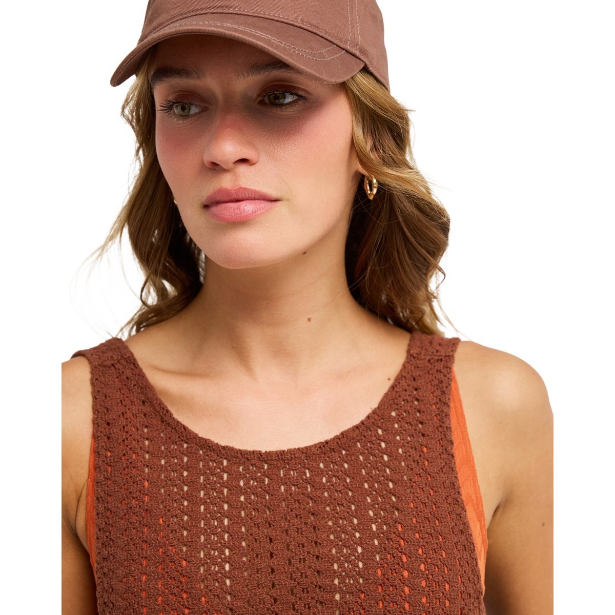 Robe de plage en crochet PLAYA MOOD. marron cappuccino, ROXY