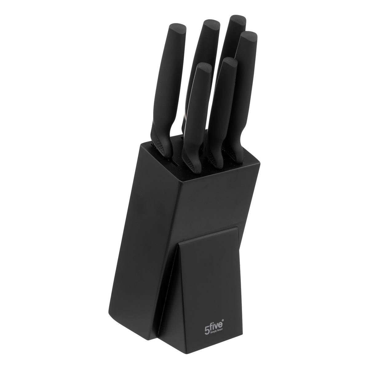 Bloc 6 couteaux CARACTERE noir, 5FIVE SIMPLY SMART