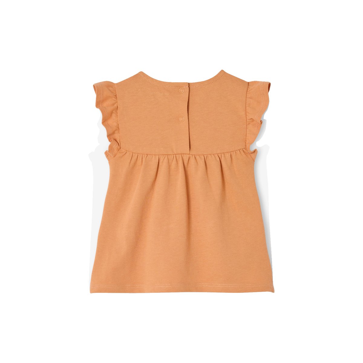 T-shirt manches courtes bébé brodé vieux rose, VERTBAUDET