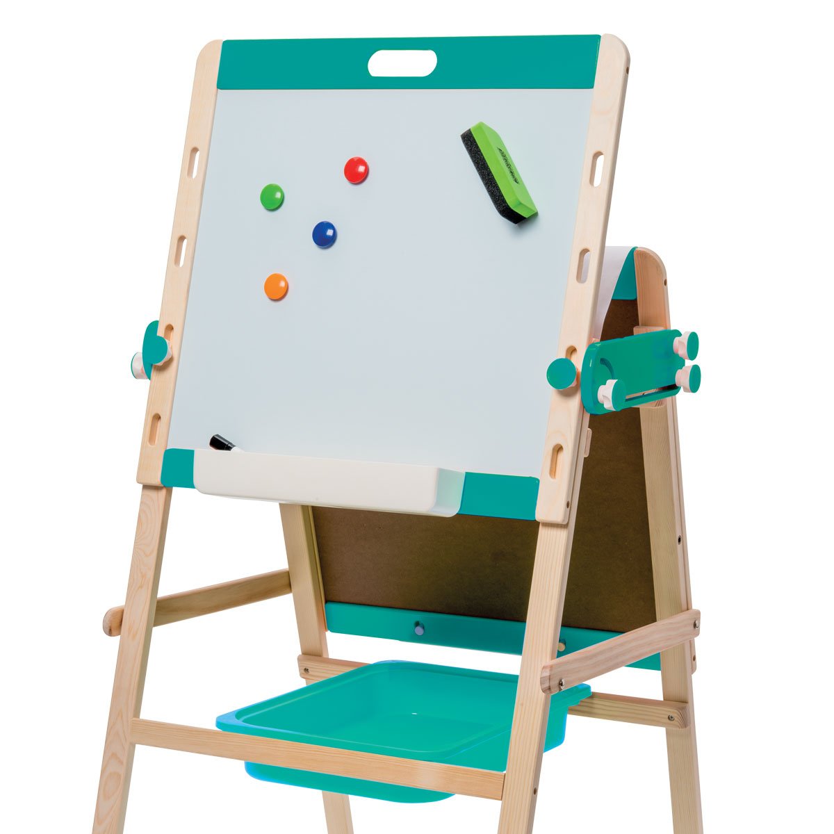 Tableau évolutif 2 supports pliables et réglables en hauteur blanc, OXYBUL