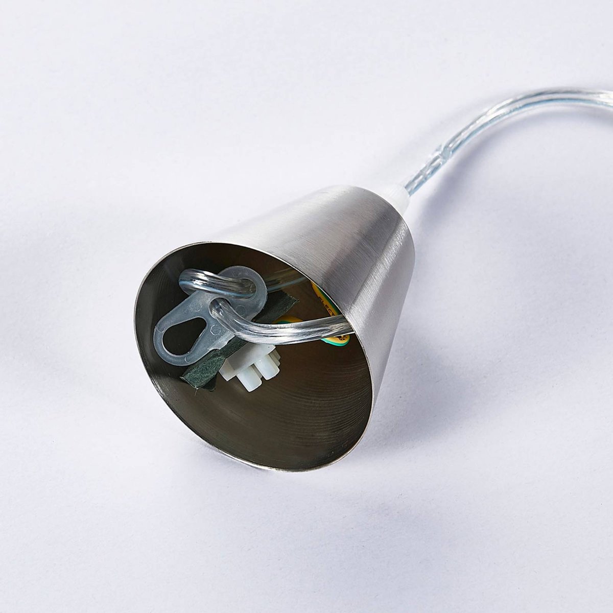 Suspension en verre moderne, Marike blanc, nickel satiné, LINDBY