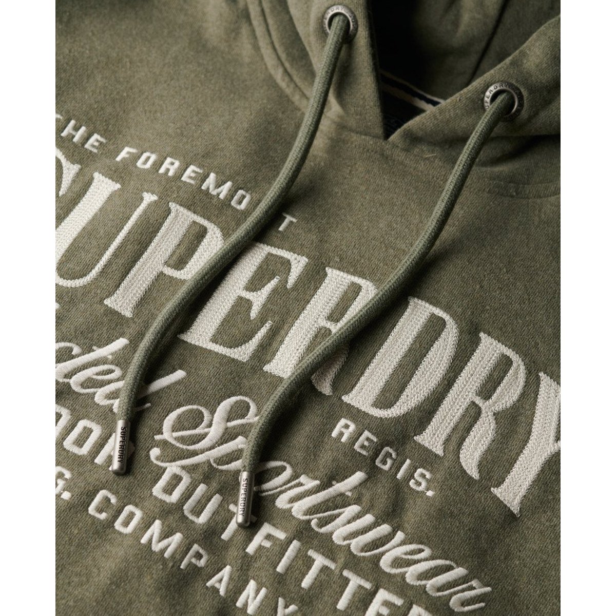 Sweat à capuche décontracté Outdoor Supply Co vert mousse chiné, SUPERDRY