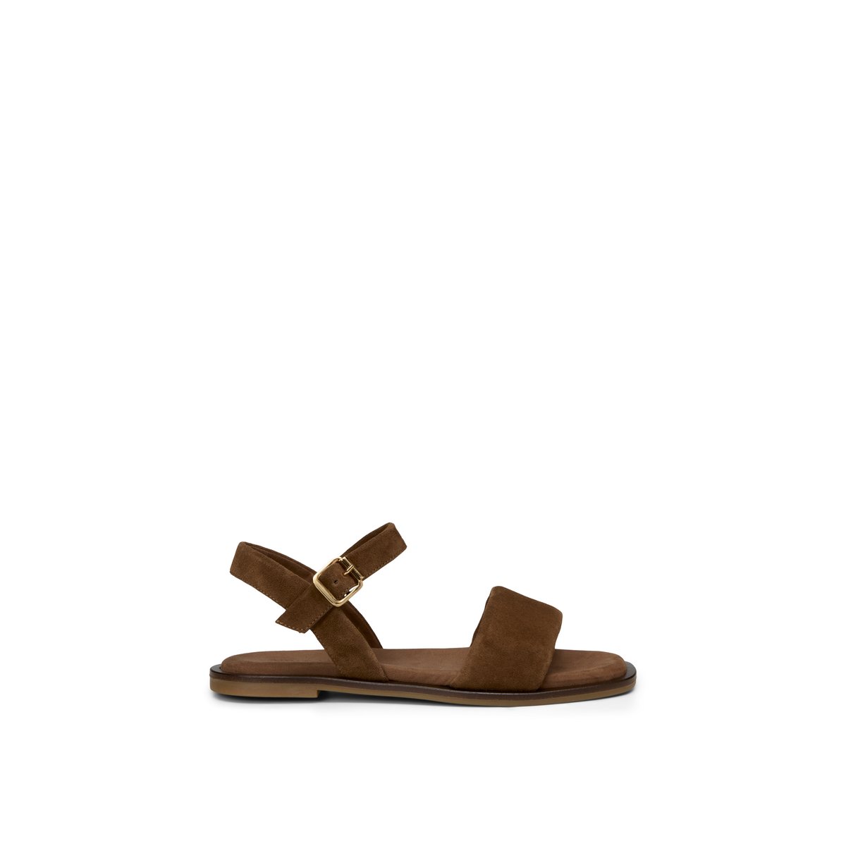 Sandale en cuir velours doux braun, MARC O'POLO