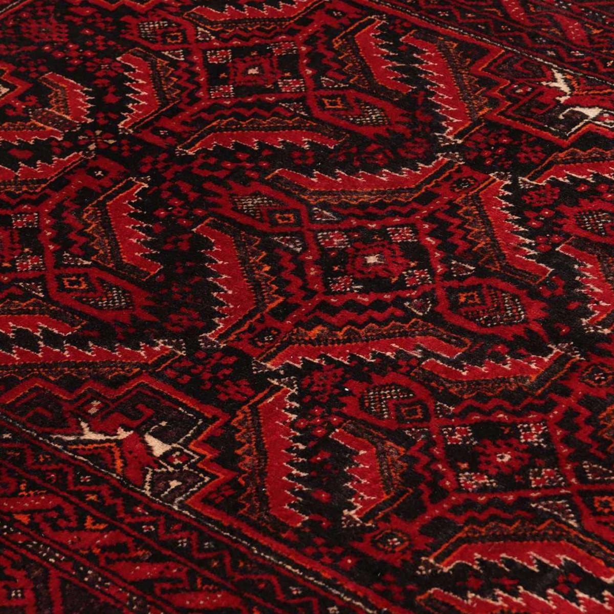 Tapis d'orient, motif oriental, noué main en laine, BALUTSCH rouge, beige, noir, UN AMOUR DE TAPIS
