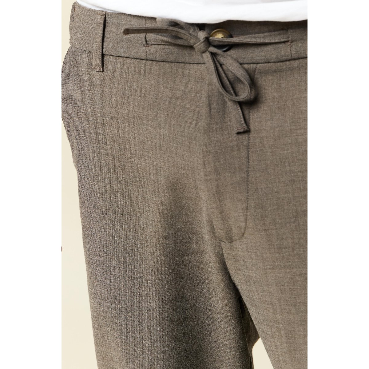Pantalon chino jogger taupe, BONOBO