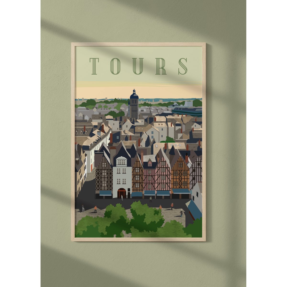 Affiche ville Tours 3 blanc, L'AFFICHERIE