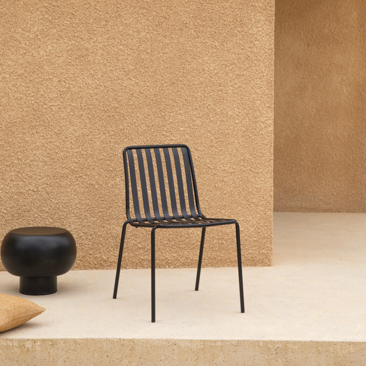Chaise de jardin en Métal, GABY noir, TIKAMOON