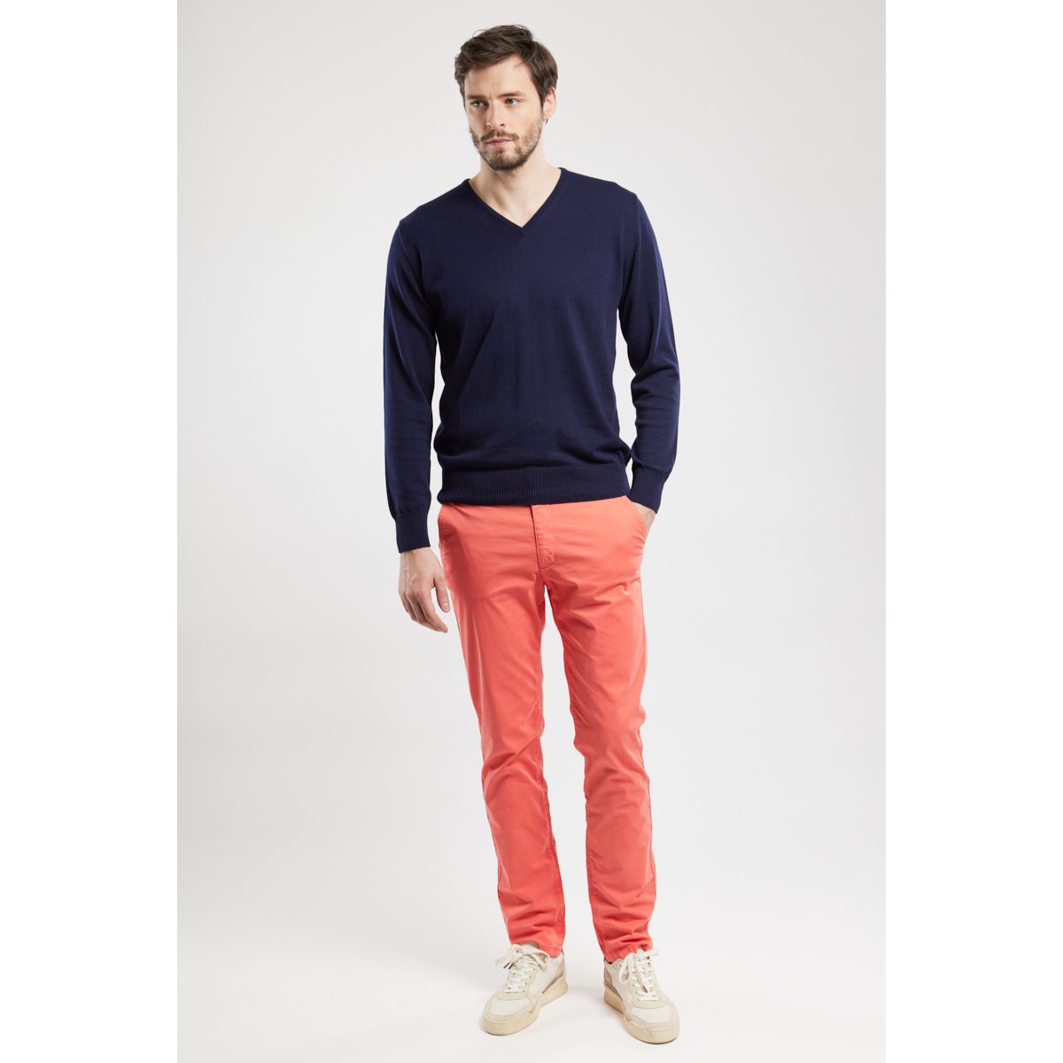 Chino coupe droite - coton coral e24, ARMOR-LUX