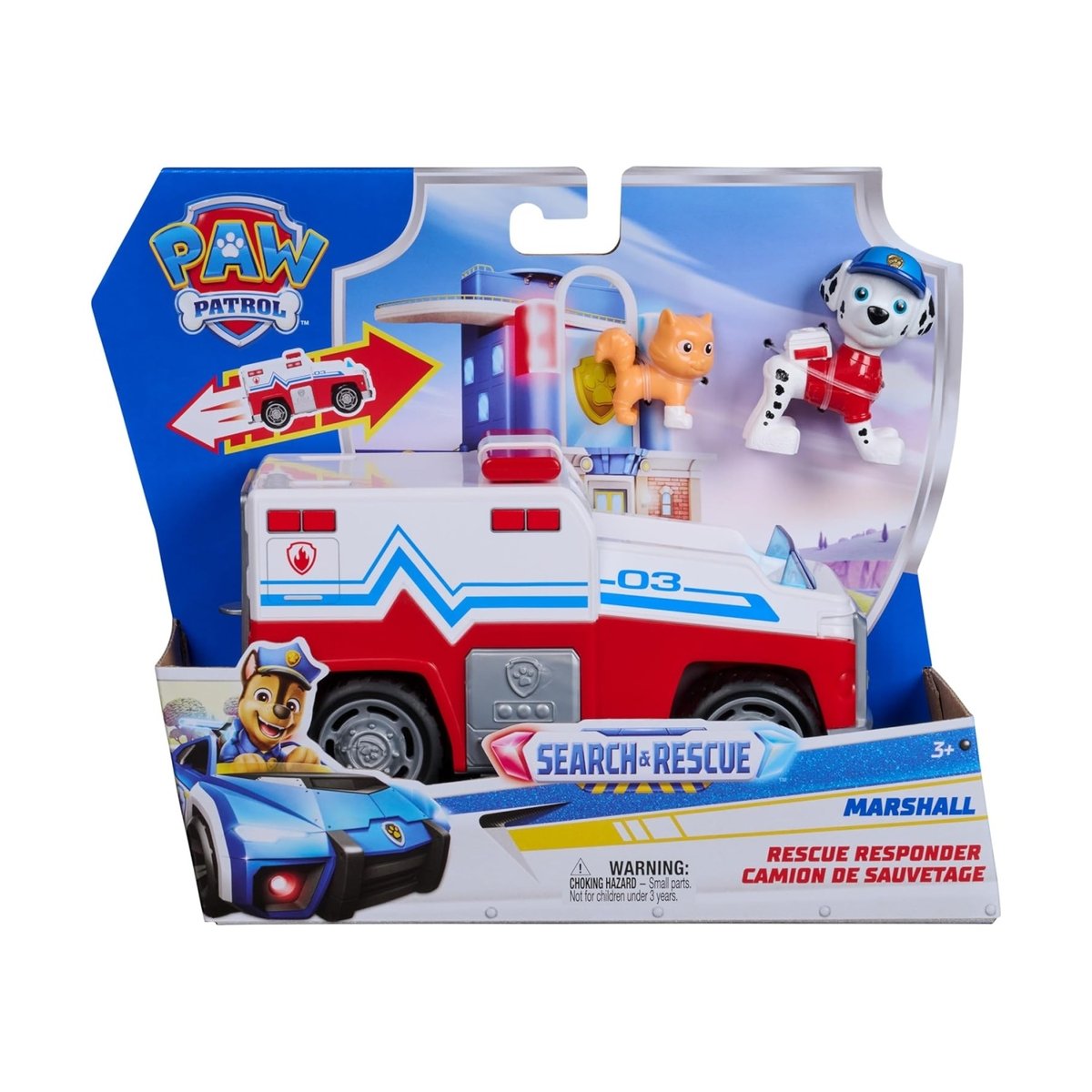 Véhicule Figurine Marcus Search & Rescue Mission Détective multicolore, SPIN MASTER